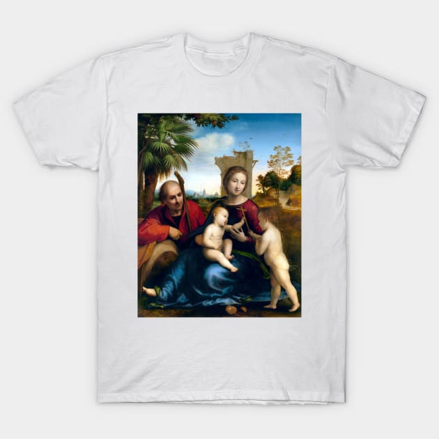 Fra Bartolomeo The Rest on the Flight into Egypt with St. John the Baptist T-Shirt by pdpress